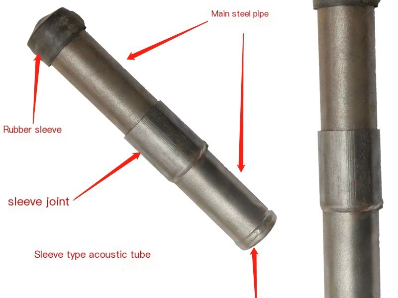 Sleeve type sonic logging pipe